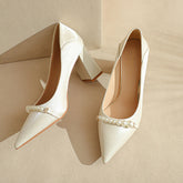 Frauen Low-cut Chunky High Single-layer Einfache Perle