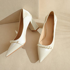 Women's Low-cut Chunky High Single-layer Simple Pearl