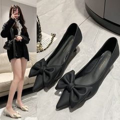 Women's Low-cut High Korean Bow Stiletto