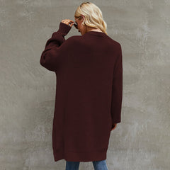 Pull ample de couleur unie avec poche