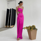 Design Dress Asymmetric Niche Tassel Mop Dress French