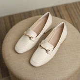 Chaussures à boucle pour femme, bout carré, souples