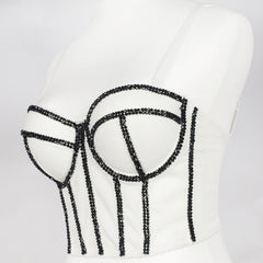 Kurze Camisole-Oberbekleidung Internet-Promi-Unterteil-BH Ärmellose Unterbekleidung Eingewickelte Brust