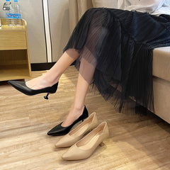 Unique Glamorous Women's With Black Soft Heels