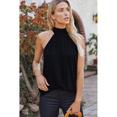 Solid Color Sleeveless Halter Top Casual Pullover Vest