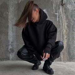 Street Sweater Trendy BrLoose Letters Rhinestone Tassel Hooded Coat