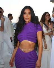 Knitted See Through Nightclub Suit Low Waist Hip Skirt Set