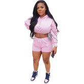 Street Hipster Solid Color Casual Set Two-Piece Set