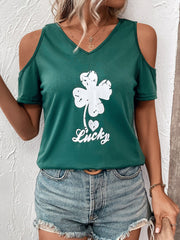 Trendy All Match round Neck off Shoulder Batwing Sleeve Loose off Shoulder T shirt