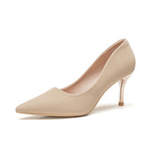 Women's Pointed High Retro Temperament Shallow Mouth