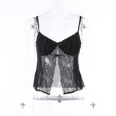 Petit cardigan à coutures en dentelle, haut caraco, gilet