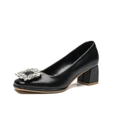 Women's Mary Jane Summer Vintage Low-cut Square Buckle