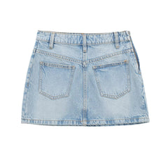 Pocket Denim Mini Skirt