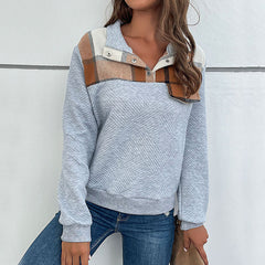 Karierter Patchwork-Pullover