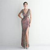 Pailletten Slim Fit Abend Partykleid Langes Cocktail Slim Fit Abendkleid Elegantes Fischschwanzkleid Cool Schön