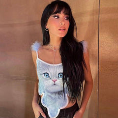 Pullover Strap Halter Backless Cropped Casual Top Vest