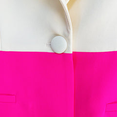 Business Suit One Button Color Matching Suit Bell-Bottom Pants Suit Two-Piece Suit