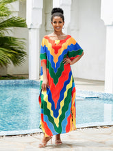 Drucken Strand Cover Up Lose Urlaub Sonnenschutz Hemd Robe Bikini Cover Up