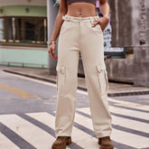 Denim-Overalls mit verstellbarer Taille, Freizeithose
