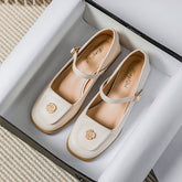 Mary Janes basses françaises pour femmes, grande taille