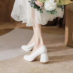 Damen Jane Shallow Mouth Klassische hohe runde Absätze