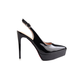 Women's High With Hollow Buckle Waterproof Platform Heels