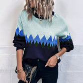 Christmas Knitwear Retro Diamond Lattice Sweater