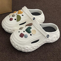 Chaussures d'été épaisses pour hommes, style coréen, pour femmes