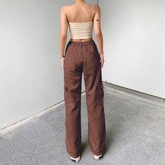 Denim Semi Elastic Personality Work Trousers