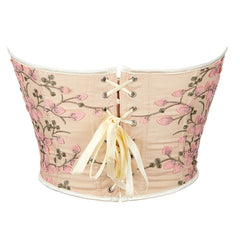 Apricot Color Printed Petal Pattern's Tube Top Breast