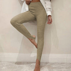 Solid Color Pantyhose Skinny Yoga Pants Sports Casual Fitness Pants