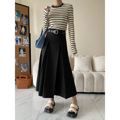 Deconstructed High End Cut Non Ironing High Grade Skirt A line Pleated Skirt Early Autumn