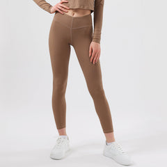 Thread Yoga Pants High Waist Tight Plastic Hip Lifting Sport Fitness Pants Nude Feel High Elastic Cycling Pants