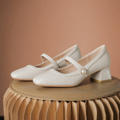 Women's Toe Soft Chunky Pumps