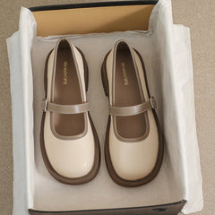 Women's French Style Mary Jane Spring Round