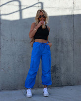 Salopette de rue High Street, couleur vive, pantalon ample à cordon et à la cheville, tous les pantalons assortis