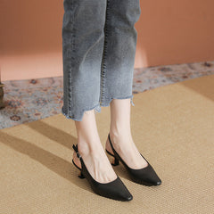 Women's Square Toe Stiletto High Pumps Cap