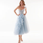 Robe de cocktail en maille fine, robe de princesse, décoration 3D