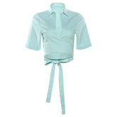 Fall Interest Cardigan Polo Collar Top