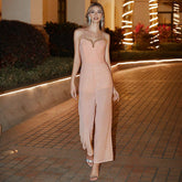 V neck Strap See through Solid Color Starry Slim Fit Patchwork Jumpsuit