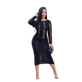 Robe longue de plage en tricot ajouré