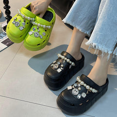 Chaussures d'été à enfiler pour femmes, style extérieur Eva