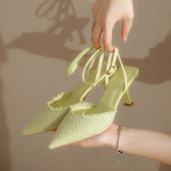 Chaussures de printemps à bout fermé et à tige haute pour femme