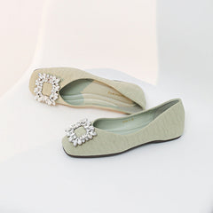 Women's Summer Slip-on Low-cut Rhinestone Soft Bottom