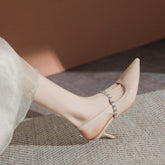 Chaussures d'été à strass pour femmes avec bout verni