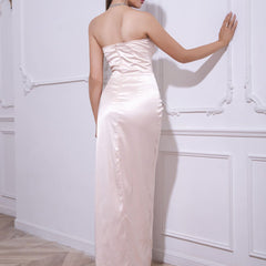 Robe tube fendue pour femme