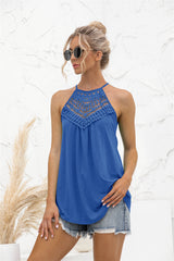 Lace Stitching Halter Top