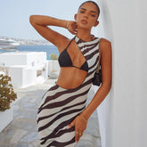 Robe moulante sans manches en maille transparente