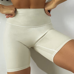 Plissierte Yoga-Hüfthose mit hoher Taille, Plissierte Yoga-Shorts, Hose, Sporttraining
