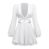 Slim Fit Wear Lantern Long Sleeve Ruffled Romper